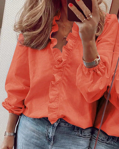 NORA |  Ruffle Blouse