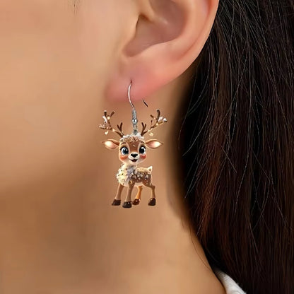 Adorable Christmas Reindeer Earrings