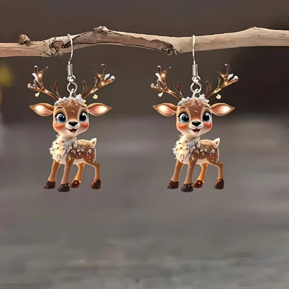 Adorable Christmas Reindeer Earrings