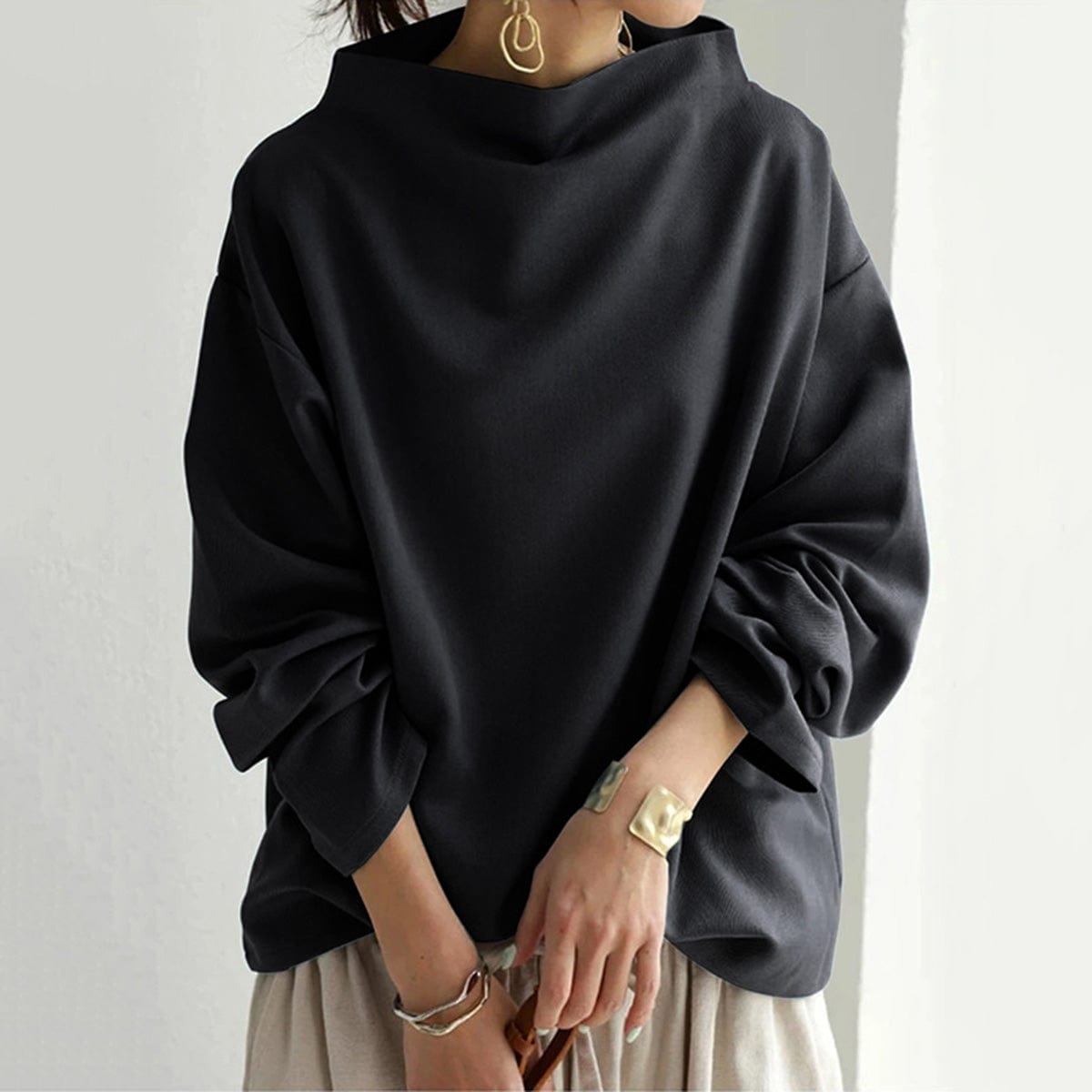 MARGOT | High-Neck Soft Knit Top