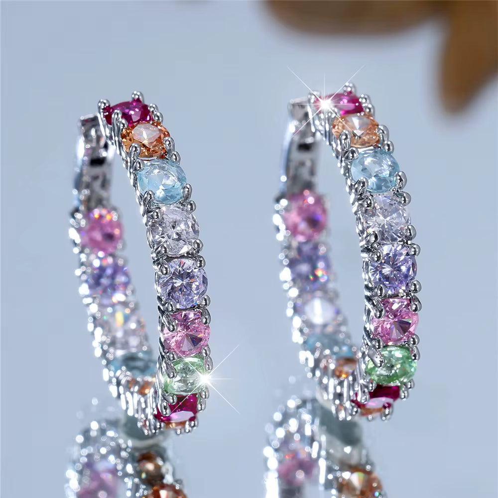 Exclusive Hope Earrings with Multi-Coloured Crystals | Get 1+1 Free Today