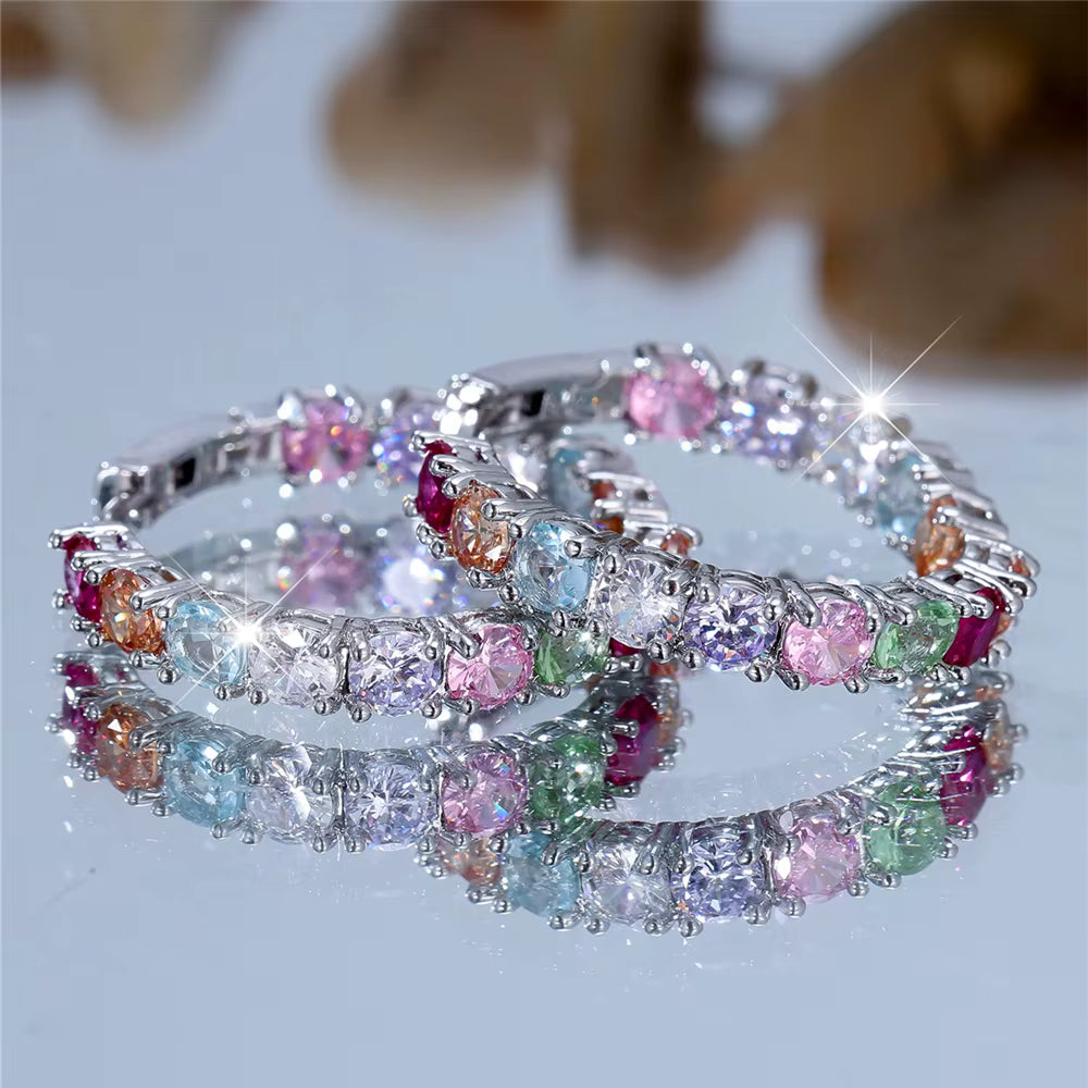Exclusive Hope Earrings with Multi-Coloured Crystals | Get 1+1 Free Today