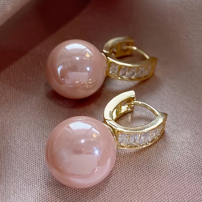 Breast Cancer Awareness Blush Pearl Earrings | 1+1 Free Today
