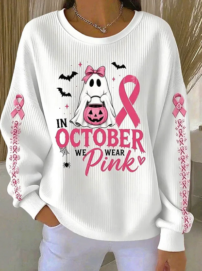 October We Wear Pink Ribbon | Long Sleeve