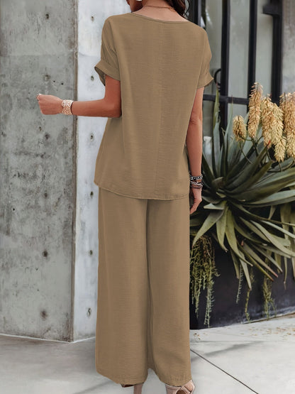 Luna Set – Short Sleeve Top & Comfortable Fit