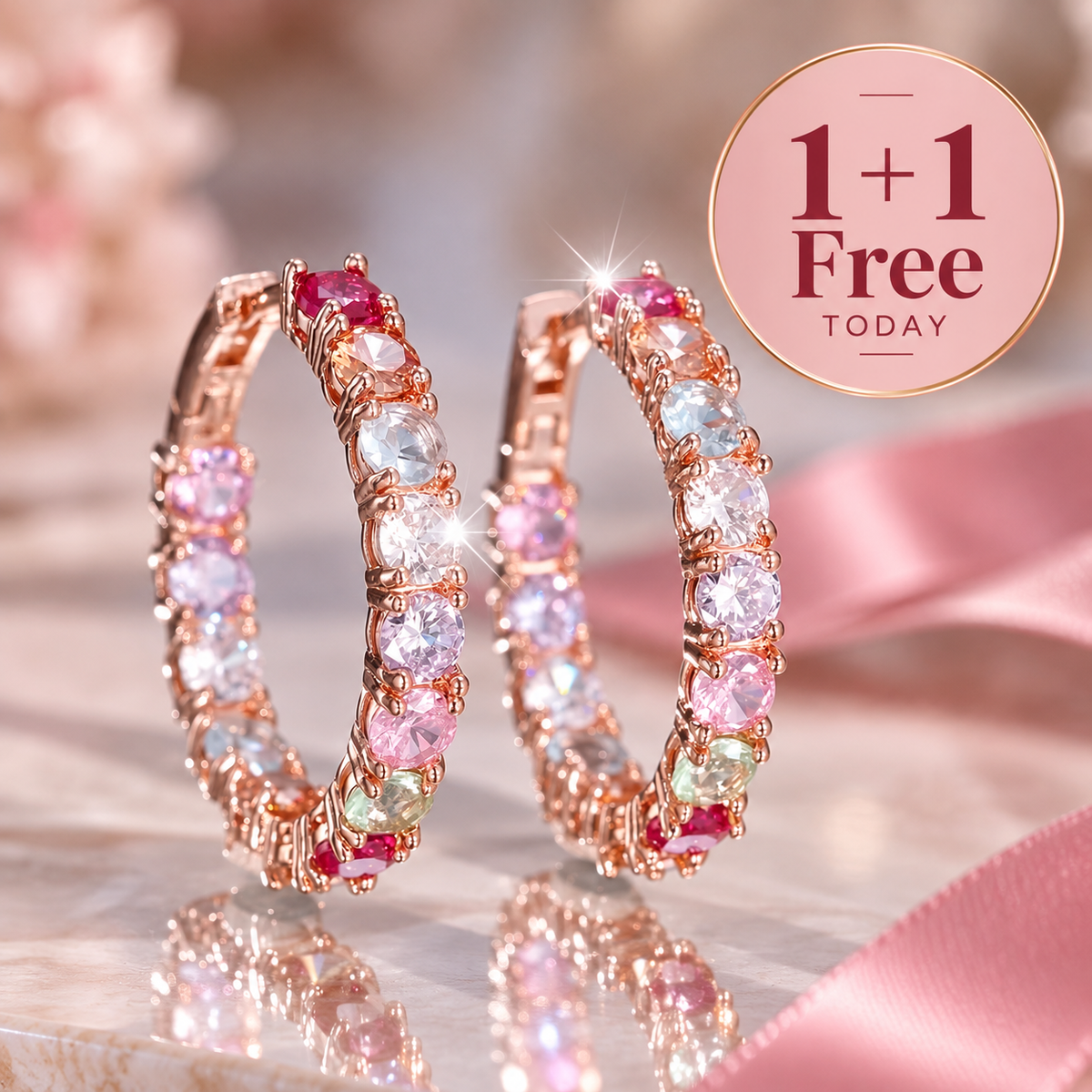 Exclusive Hope Earrings with Multi-Colored Crystals