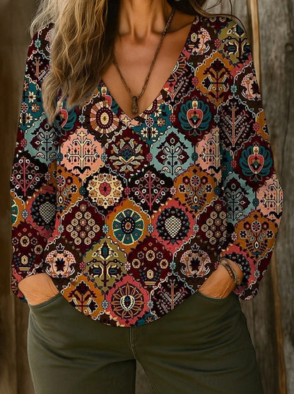 BOHO | Vibrant Patchwork Blouse