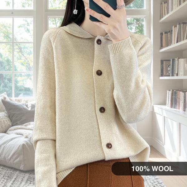 ADALINE | Wool Cardigan 100% Pure Wool