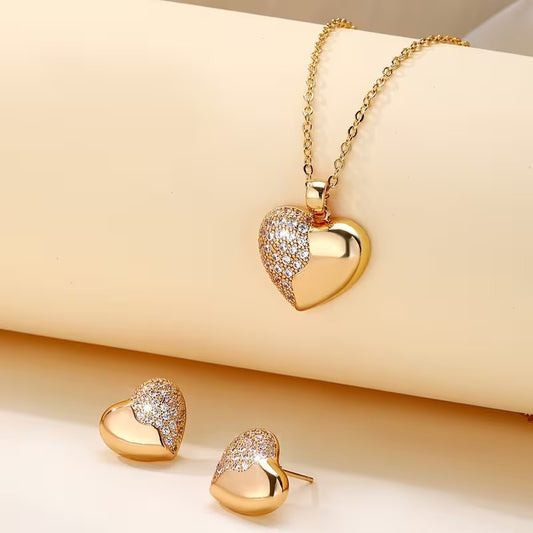 Limited Edition Breast Cancer Awareness Heart Pendant Set | Get 1+1 Free!