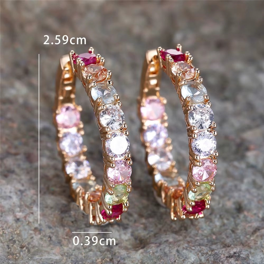 Exclusive Hope Earrings with Multi-Coloured Crystals | Get 1+1 Free Today