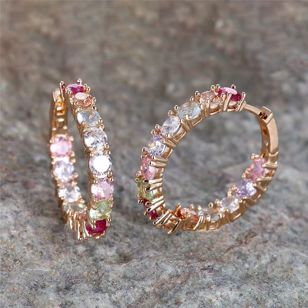 Exclusive Hope Earrings with Multi-Coloured Crystals | Get 1+1 Free Today