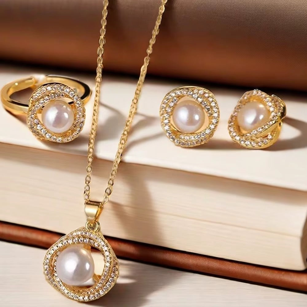 Breast Cancer Awareness | Elegant Pearl Set | 1+1 Set Free Today
