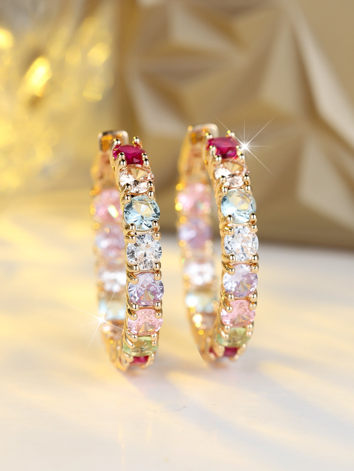 Exclusive Hope Earrings with Coloured Crystals | 1+1 Set Free Today