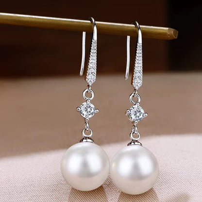 Breast Cancer Awareness | Hanging Silver Pearl Drops | 1+1 Free Today