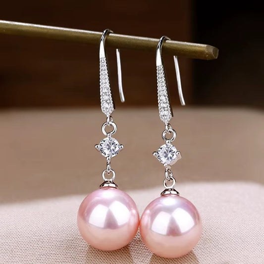 Breast Cancer Awareness | Hanging Silver Pearl Drops | 1+1 Free Today