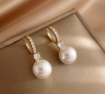 Breast Cancer Awareness | White Hanging Pearl Drops | 1+1 Free Today