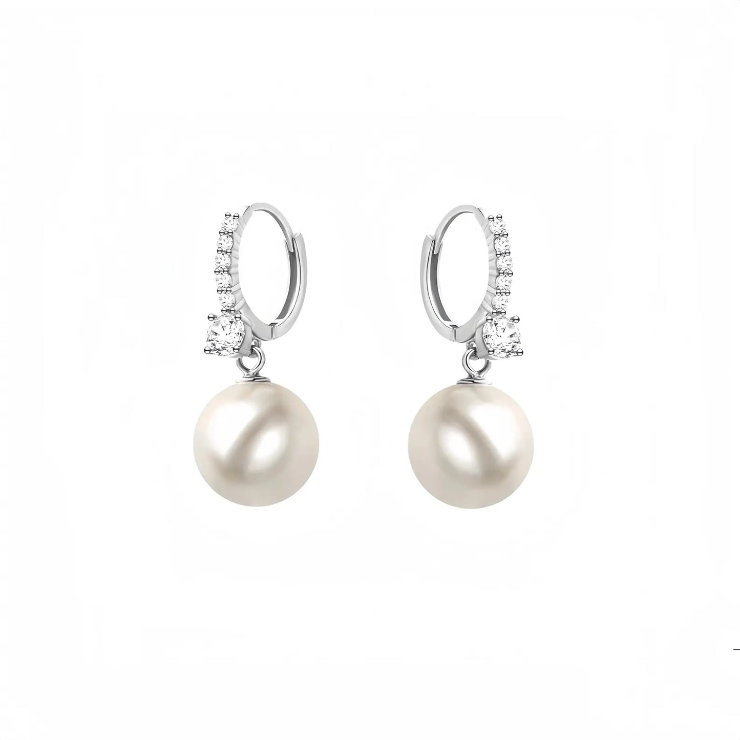 Breast Cancer Awareness | White Hanging Pearl Drops | 1+1 Free Today