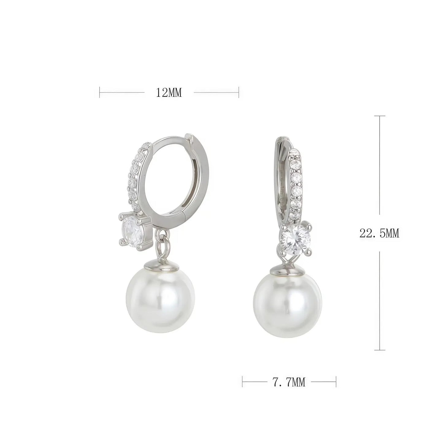 Breast Cancer Awareness | White Hanging Pearl Drops | 1+1 Free Today