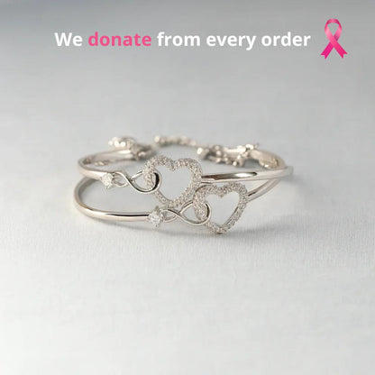 Breast Cancer Support Heart Bracelets | Get 1+1 Free!