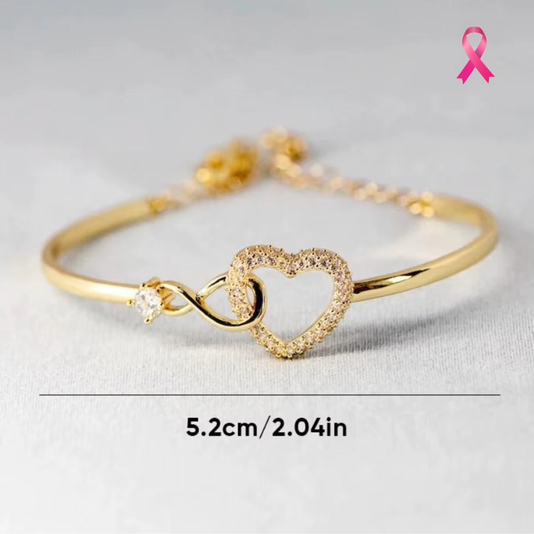 Breast Cancer Support Heart Bracelets | Get 1+1 Free!
