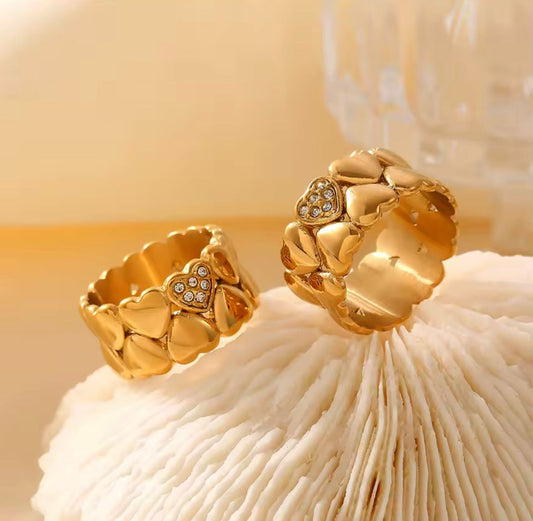 Breast Cancer Support Heart Ring