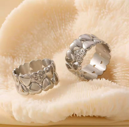 Breast Cancer Support Heart Ring