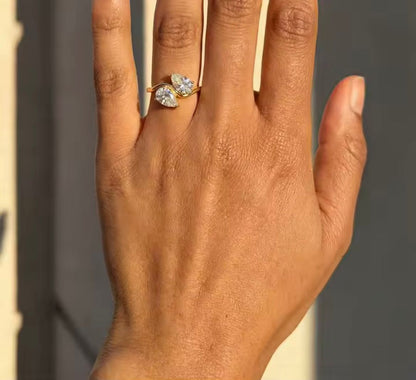 Two-Stone Diamond Ring | Breast Cancer Support