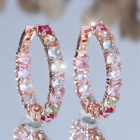 Exclusive Hope Earrings with Multi-Coloured Crystals | Get 1+1 Free Today