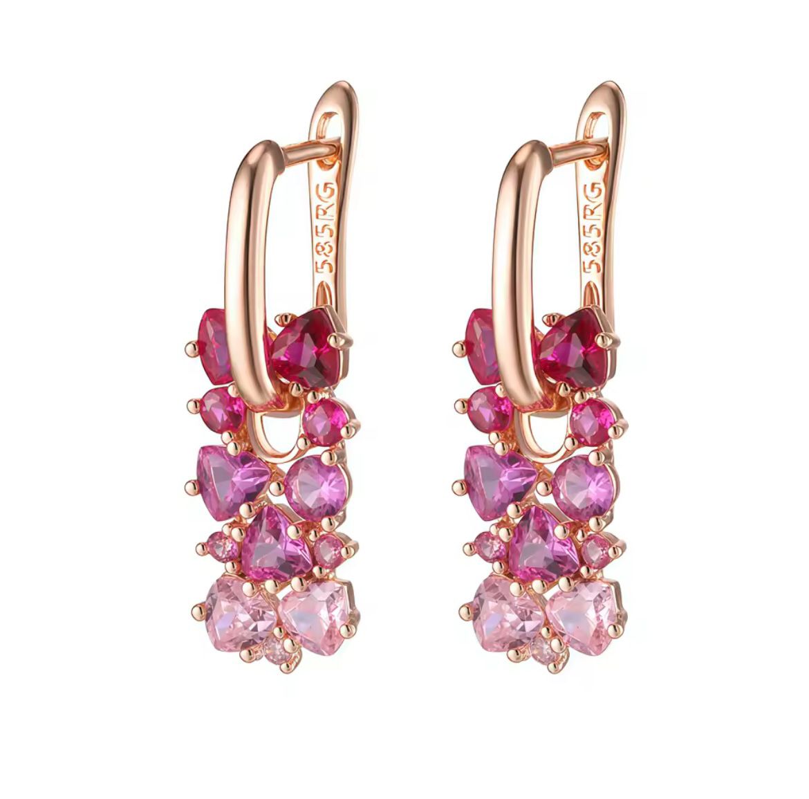 Breast Cancer Awareness Gradient Stone Earrings | 1+1 Free Today