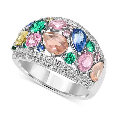 Wear the Hope Breast Cancer Awareness Multicoloured Stone Ring