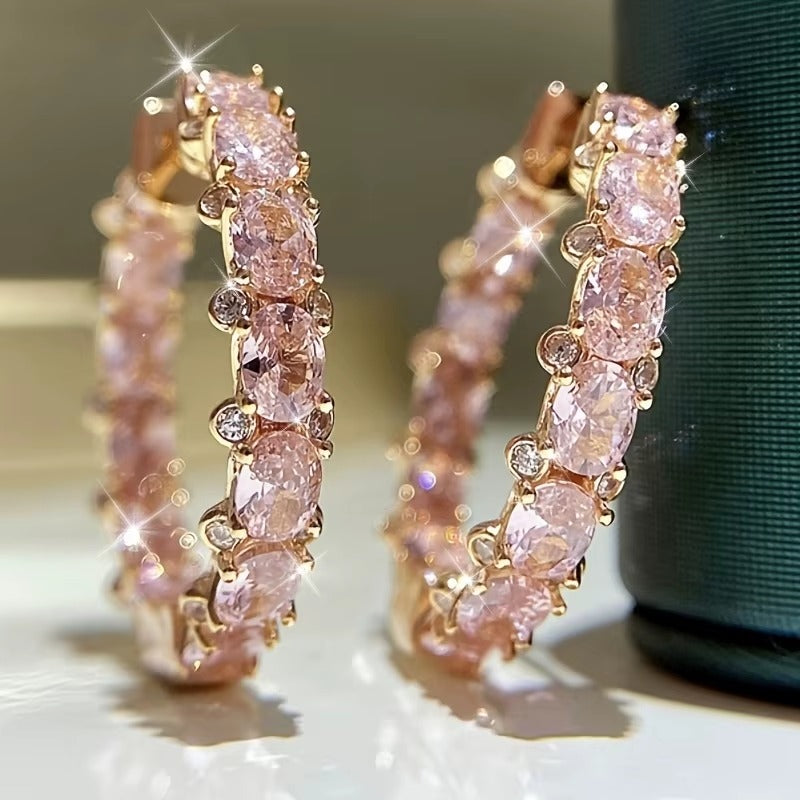 Exclusive Hope Earrings with Pink Crystals | Get 1+1 Free Today