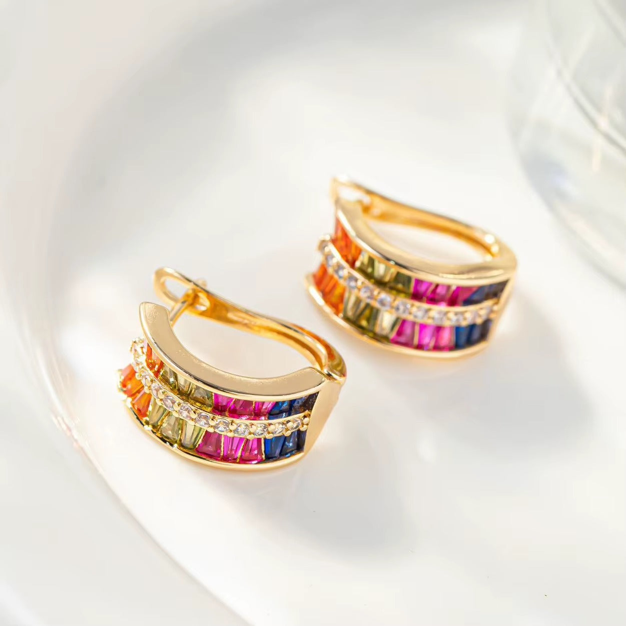 Limited Edition Rainbow Awareness Earrings for Breast Cancer Support | 1+1 Free Today |
