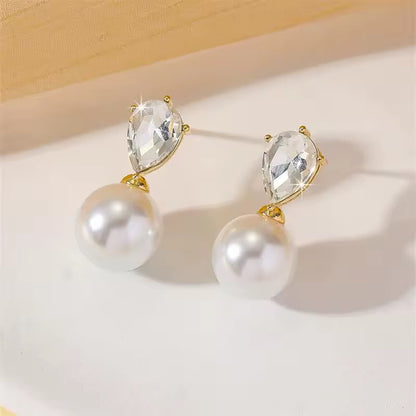 Breast Cancer Awareness Drops Pearl Earring | 1+1 Free Today