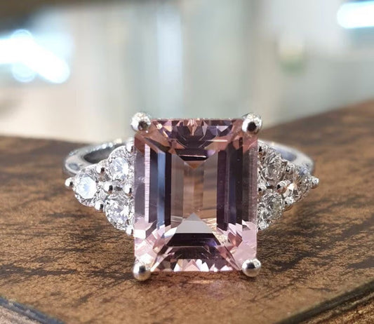 Breast Cancer Support Pink Emerald Ring | Get 1+1 Free
