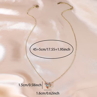 Breast Cancer Awareness Multicolour Heart Necklace | 1+1 Free Today