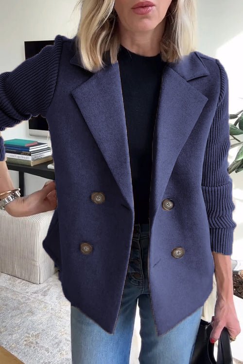 AMORA | Elegant Knit-Sleeve Jacket