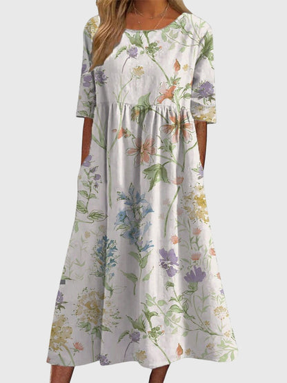 Izza | Elegant Slimming Floral Dress