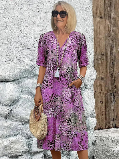 Harper | Vibrant Print Midi Dress