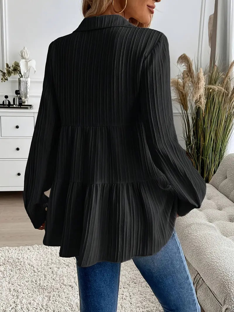 MELINDA | Stylish Long Sleeve Shirt With Buttons
