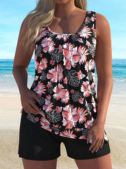 Clara | Floral Print Tankini Set