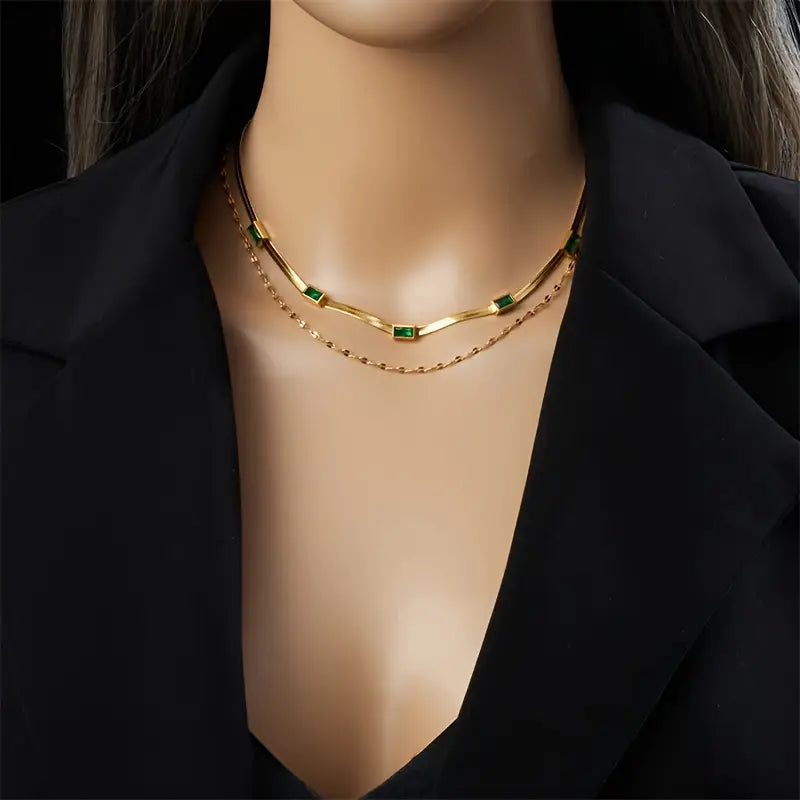 Sorella Gem Double Necklace