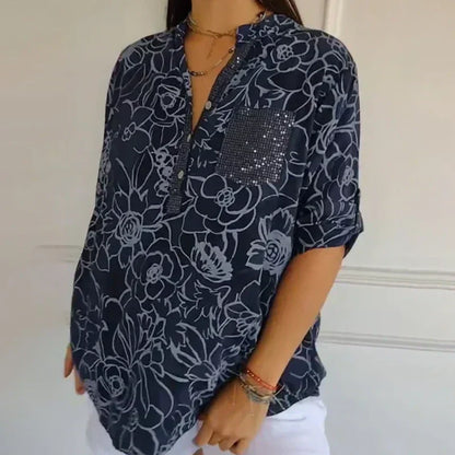 CLARINDA | Printed Button-Up Shirt