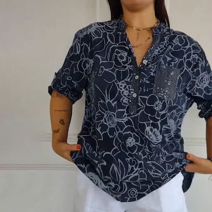 CLARINDA | Printed Button-Up Shirt